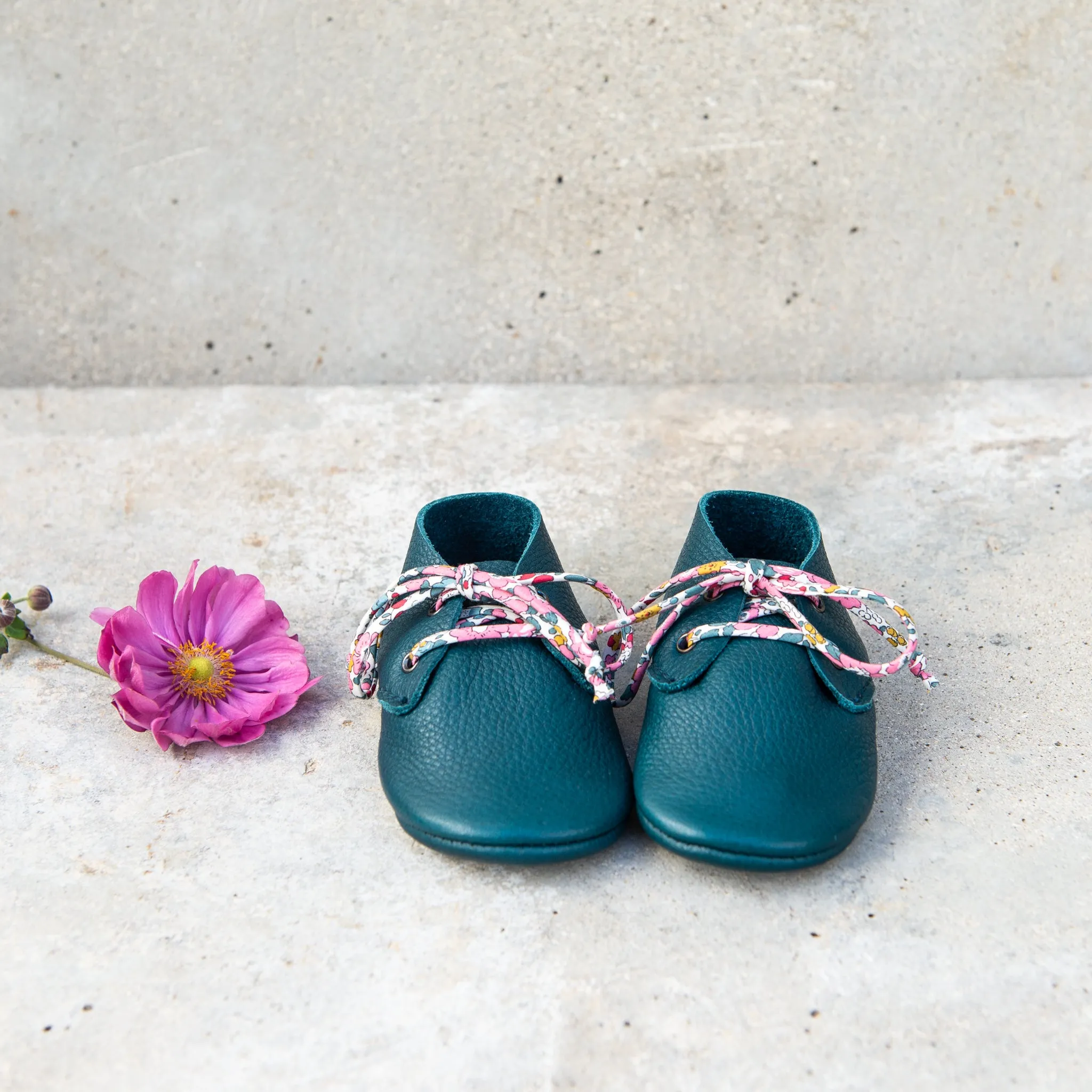 PETROL TRAVELLERS WITH LIBERTY PRINT LACES