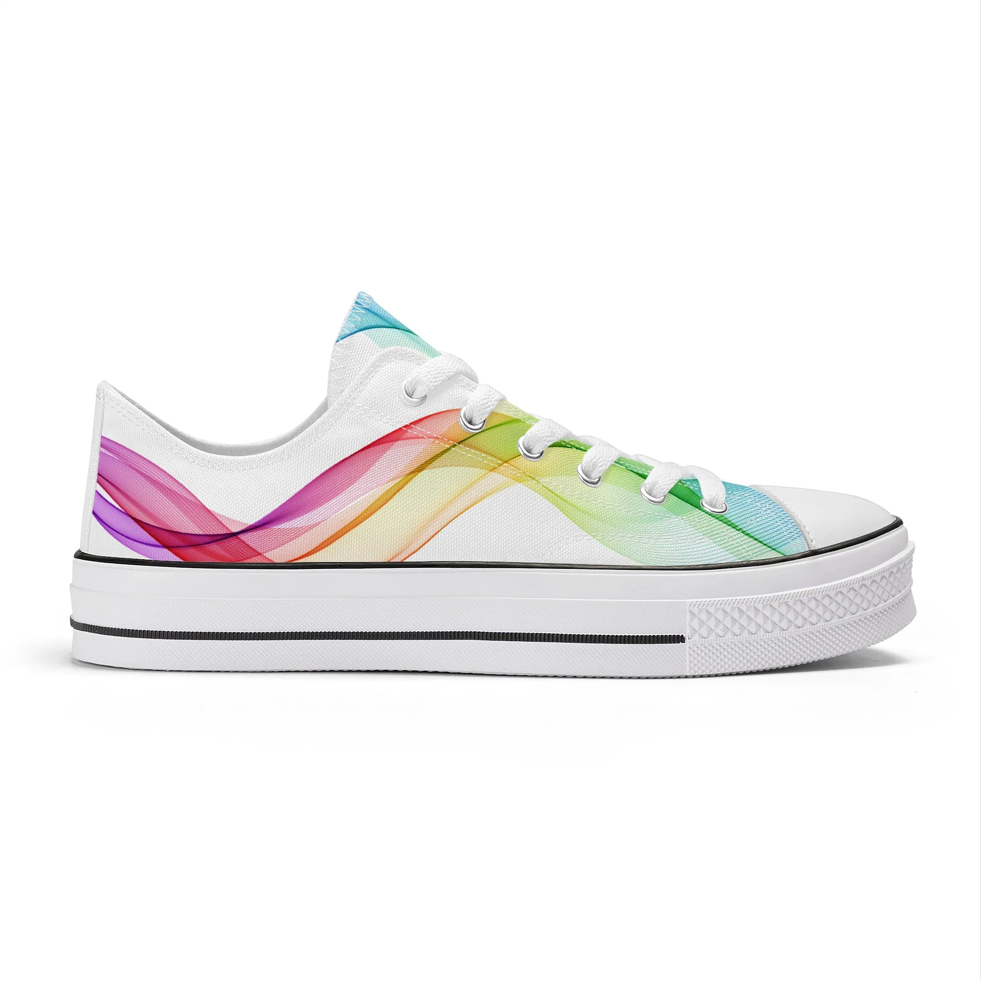 Pride Low Top Canvas Shoes - White