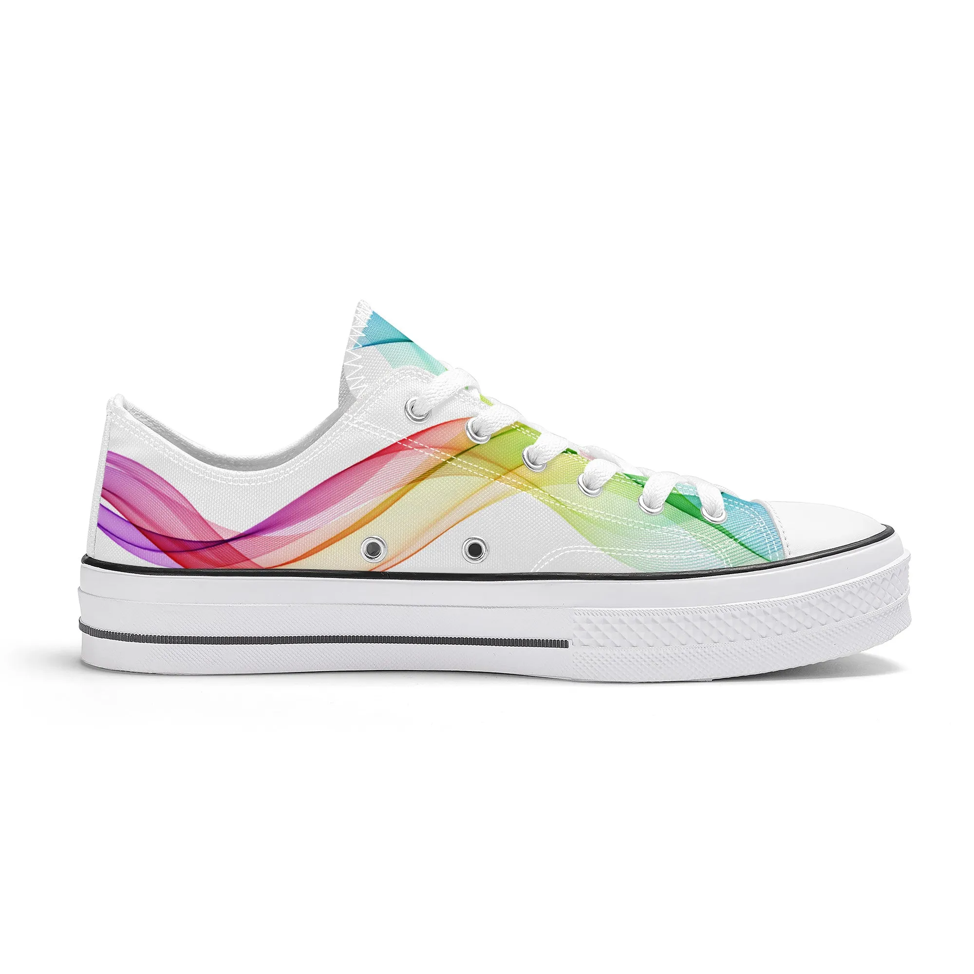 Pride Low Top Canvas Shoes - White