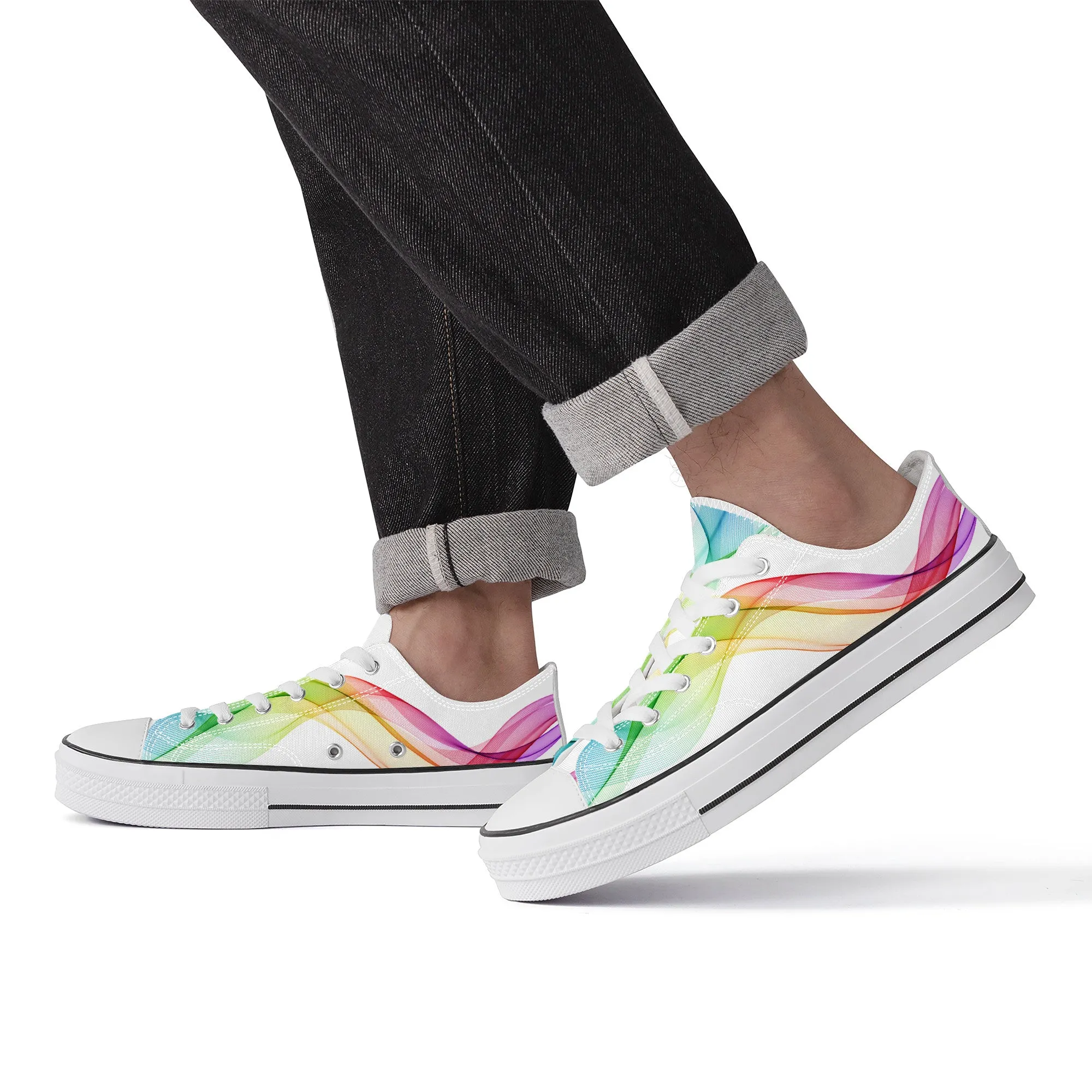 Pride Low Top Canvas Shoes - White