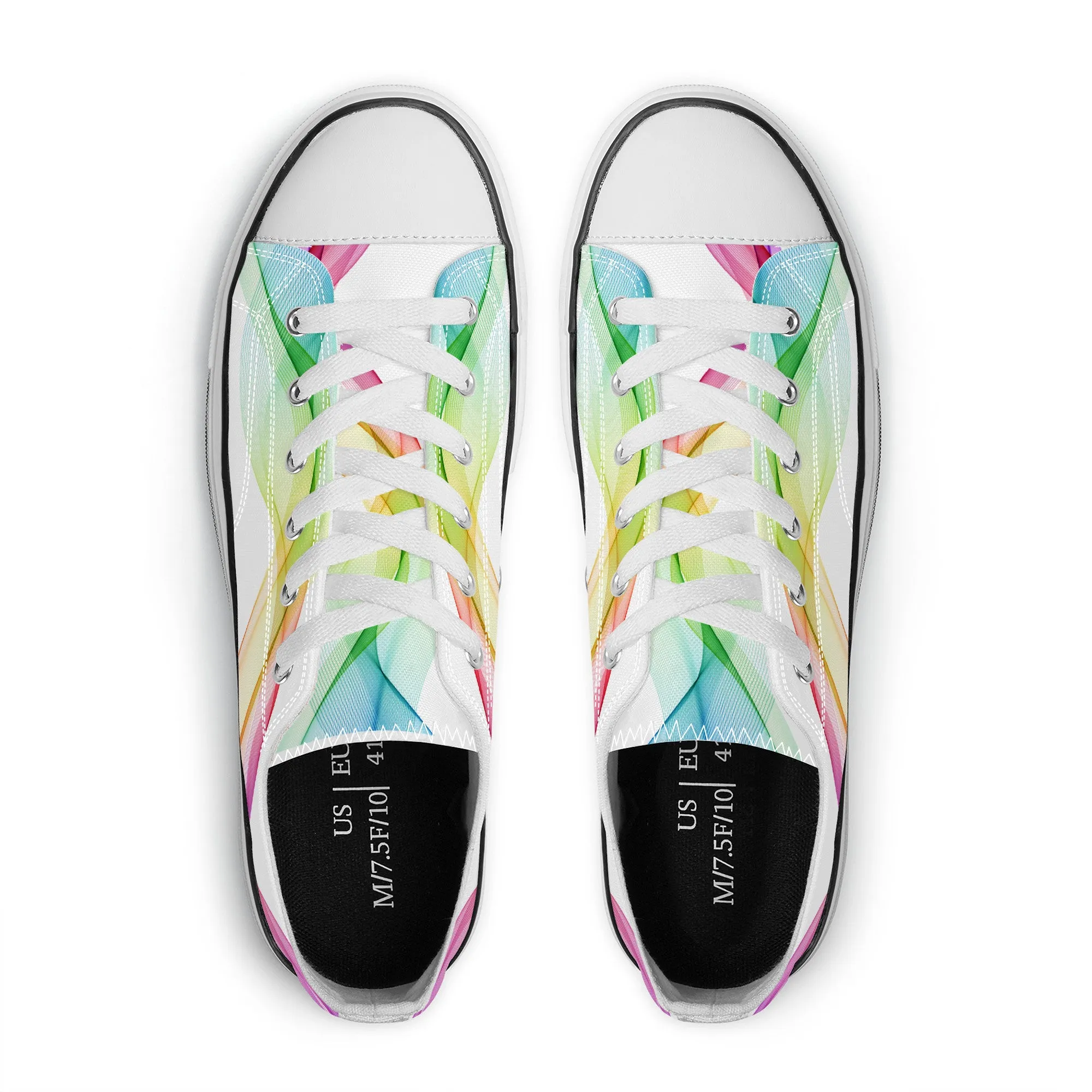 Pride Low Top Canvas Shoes - White