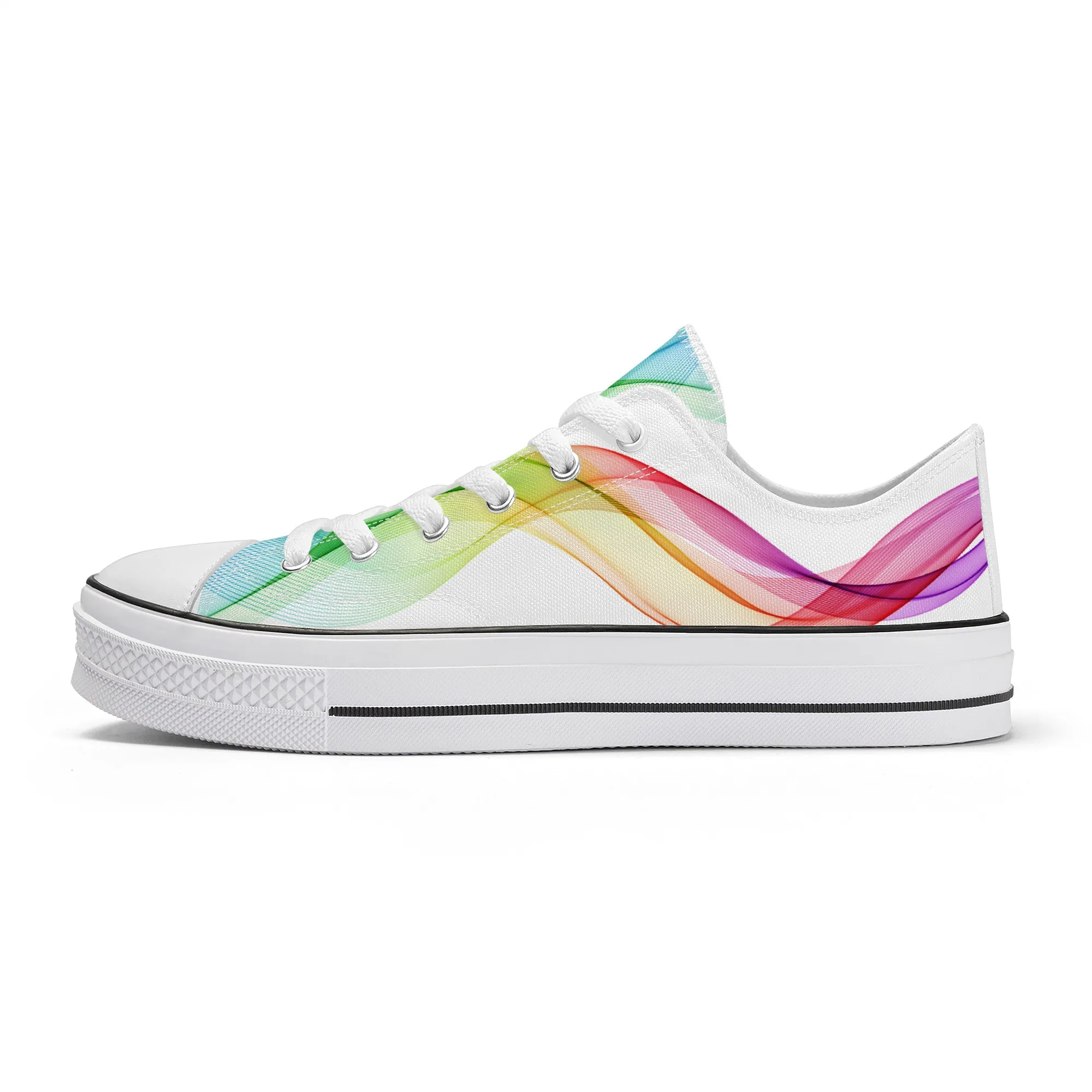 Pride Low Top Canvas Shoes - White