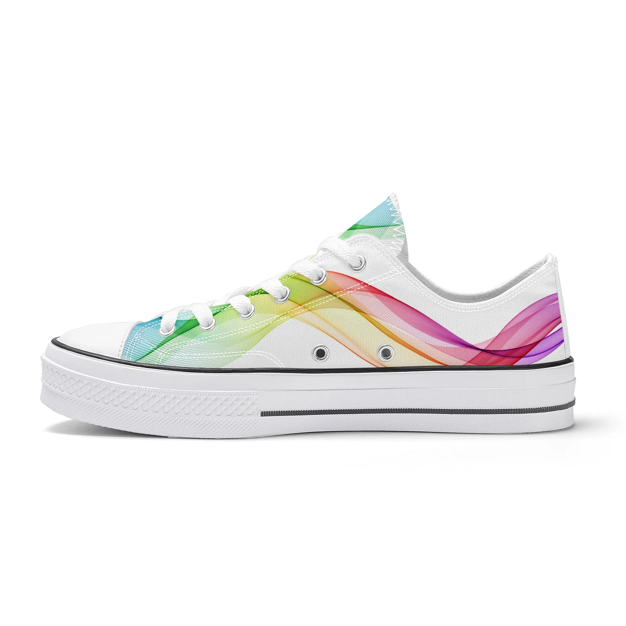 Pride Low Top Canvas Shoes - White