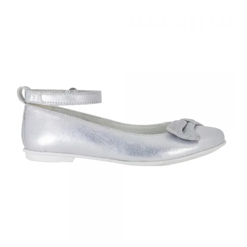 Primigi Silver Leather Ballerina Pumps