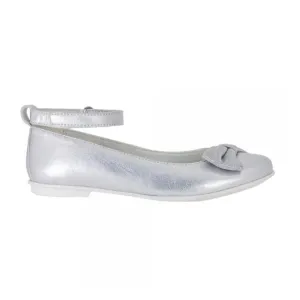 Primigi Silver Leather Ballerina Pumps