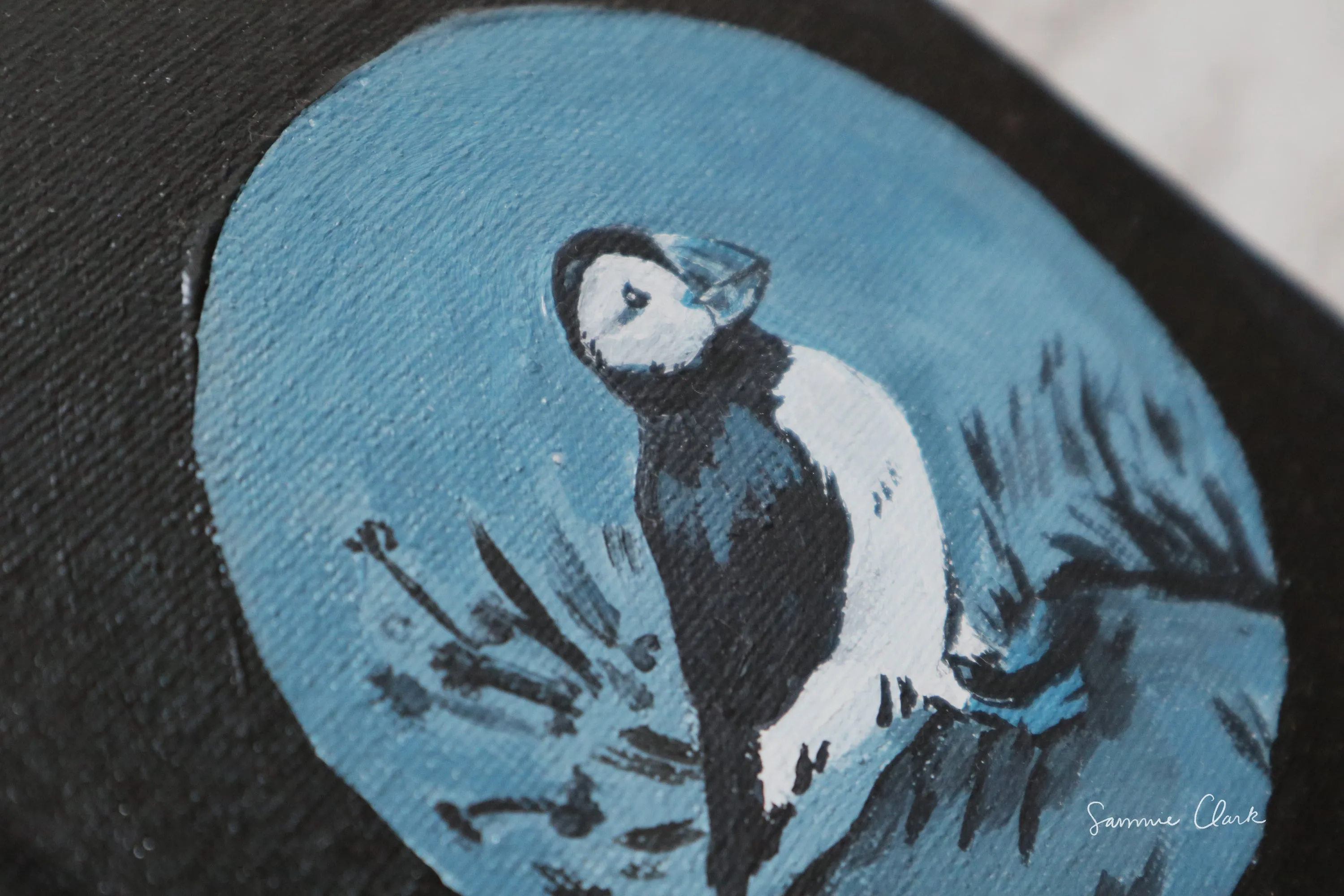 Puffin Original Painting on canvas