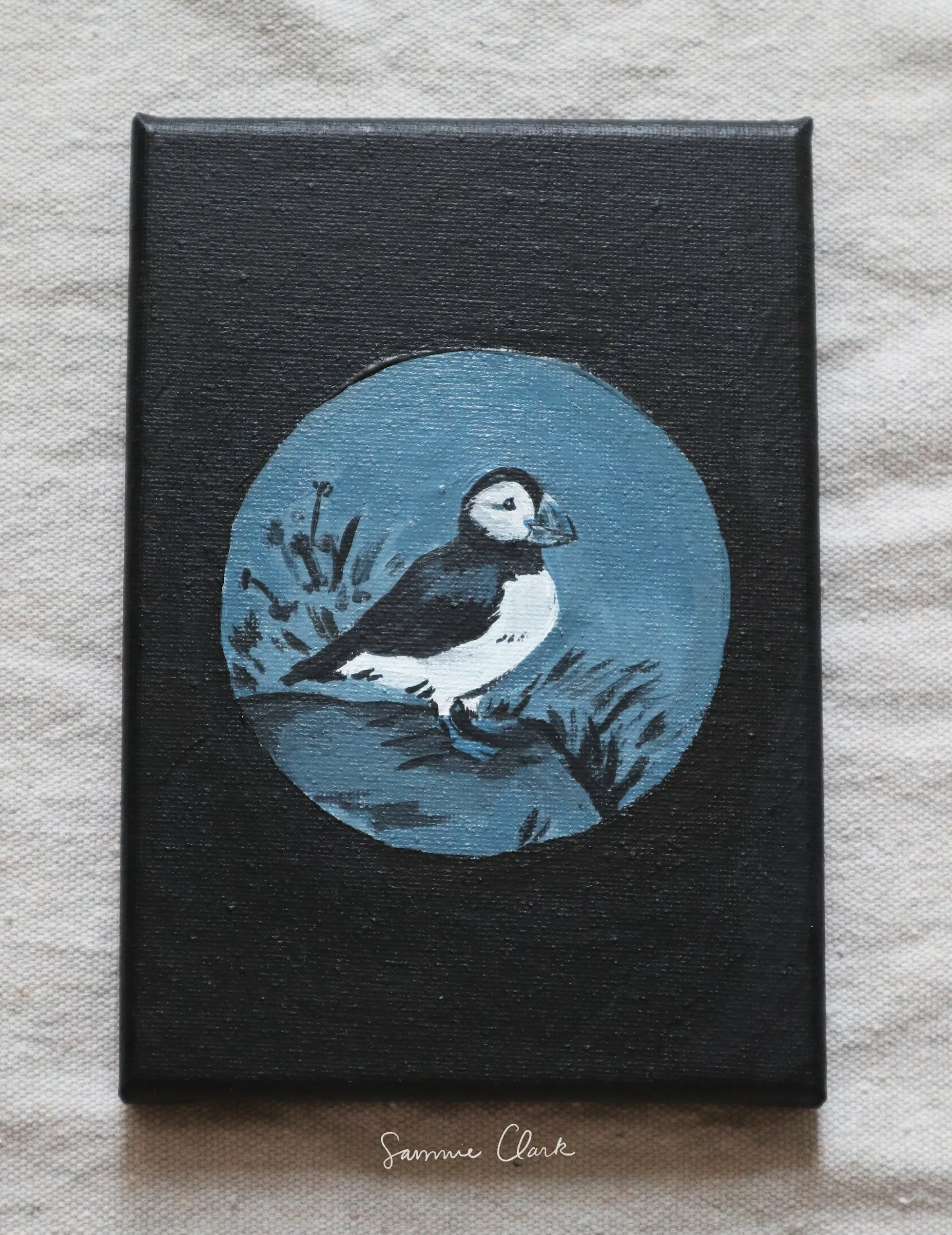 Puffin Original Painting on canvas