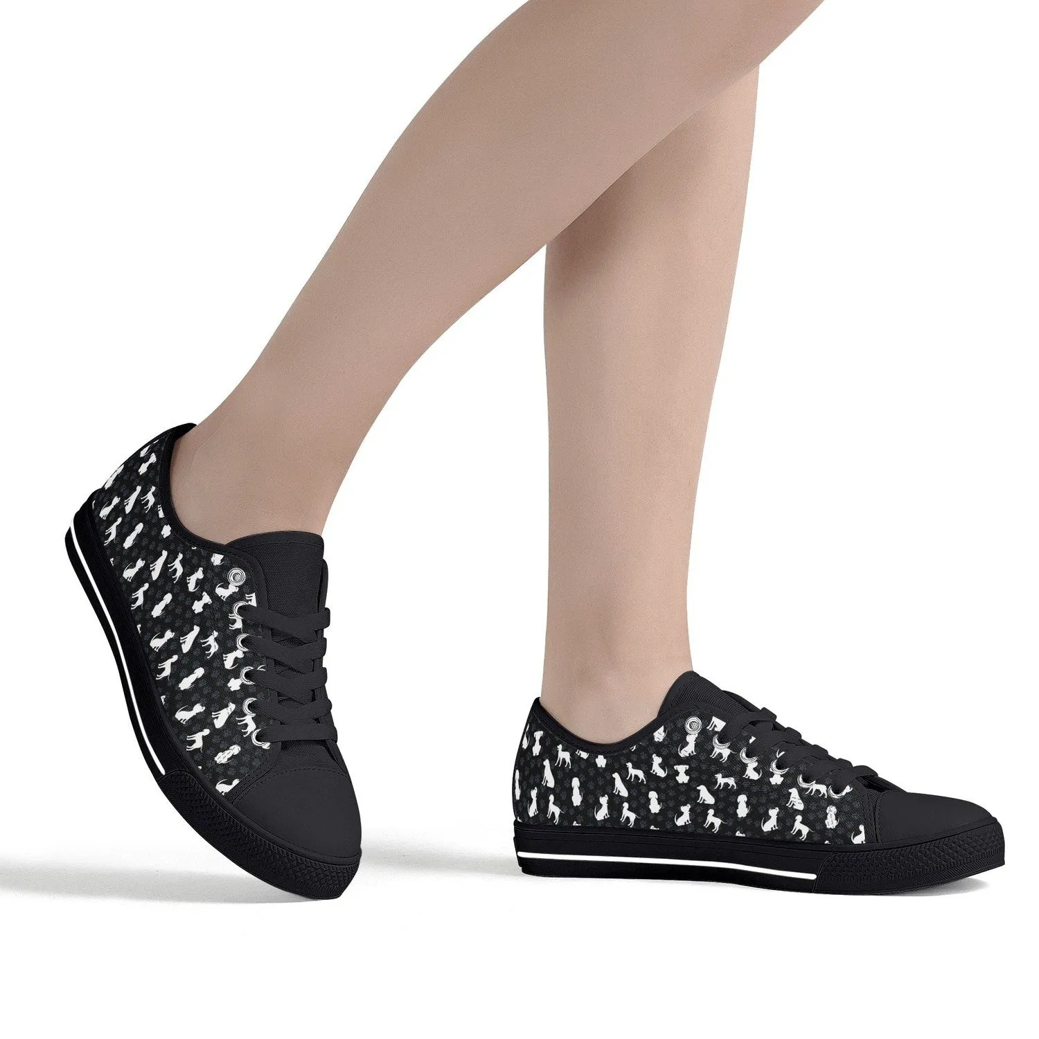 Puppies Womens Low Top Canvas Shoes