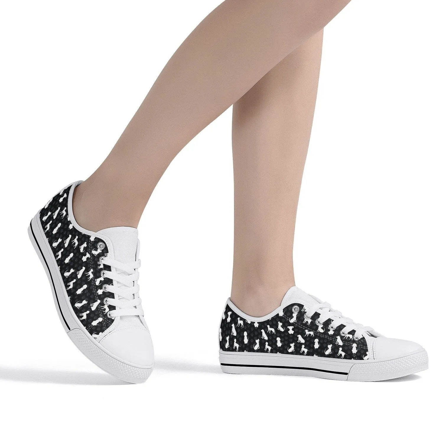 Puppies Womens Low Top Canvas Shoes
