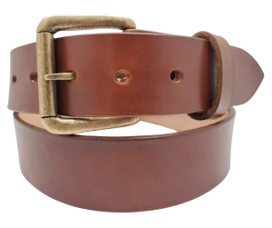 "The Office" Medium Brown Casual Leather Belt