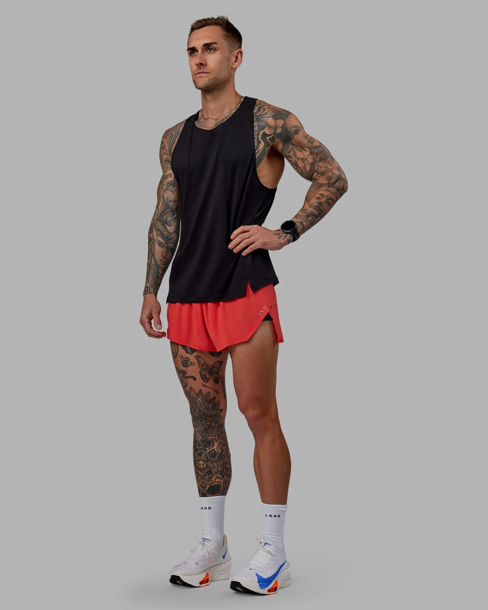 Race Day 3" Lined Running Shorts - Cayenne