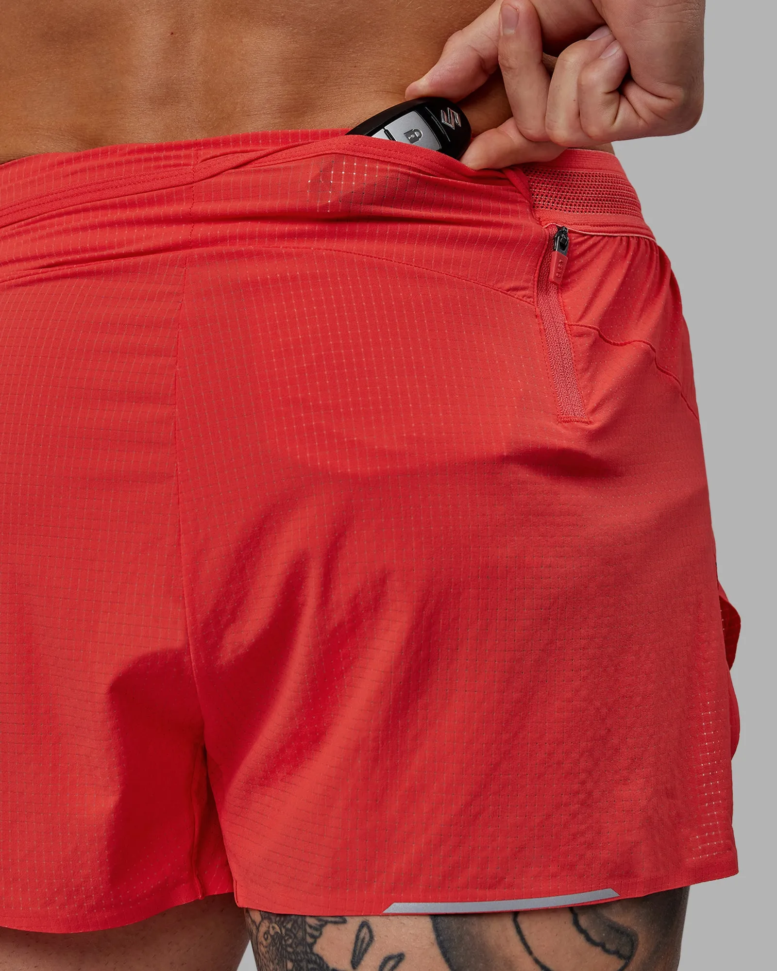 Race Day 3" Lined Running Shorts - Cayenne