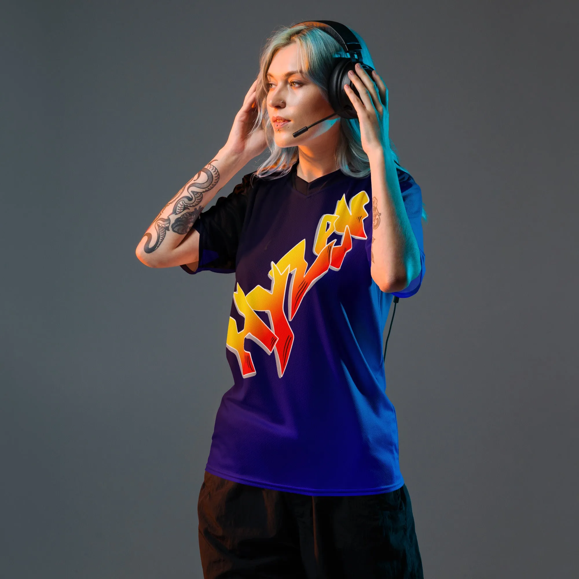 Recycled unisex sports jersey - "hyzer Graffiti"