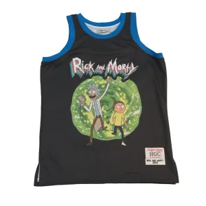 RICK AND MORTY BASKETBALL JERSEY (BLACK)