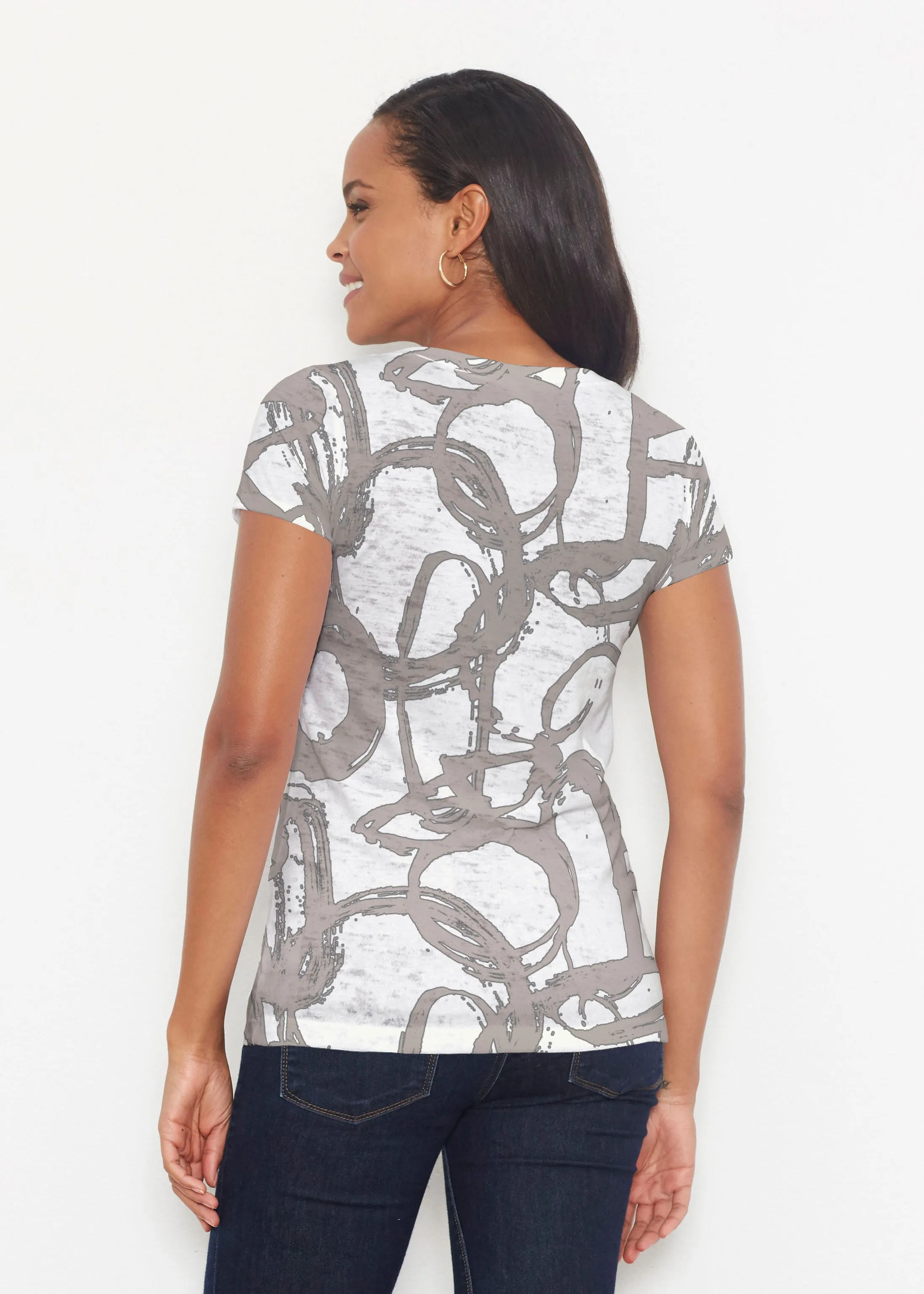 Round About (16261) ~ Short Sleeve Scoop Shirt
