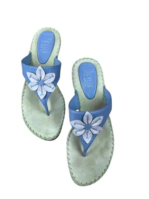 Sandals Heels Block By Nickels Shoes In Floral Print, Size: 6