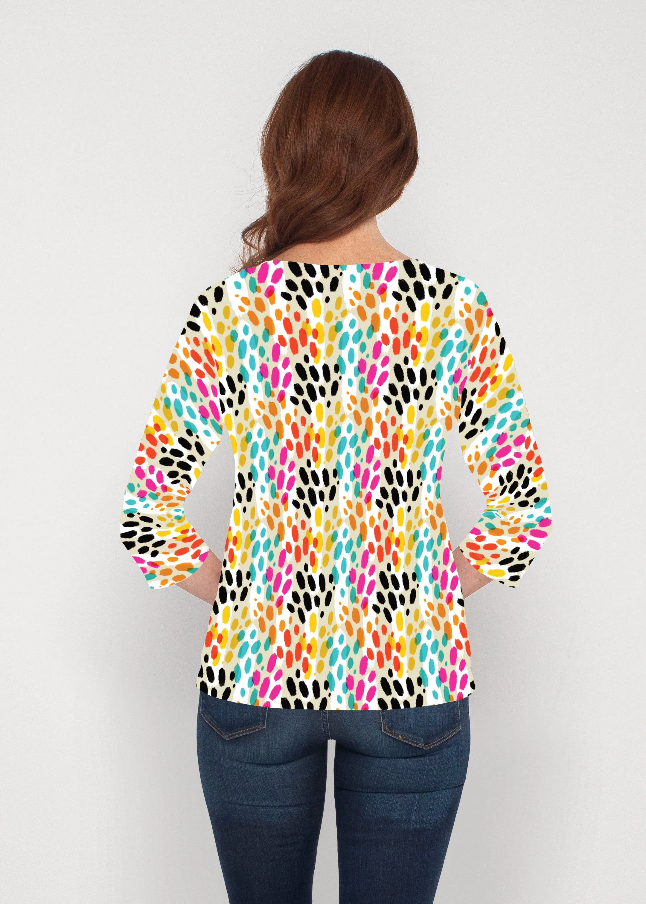 Santa Fe (14267) ~ Signature 3/4 Sleeve V-Neck Top