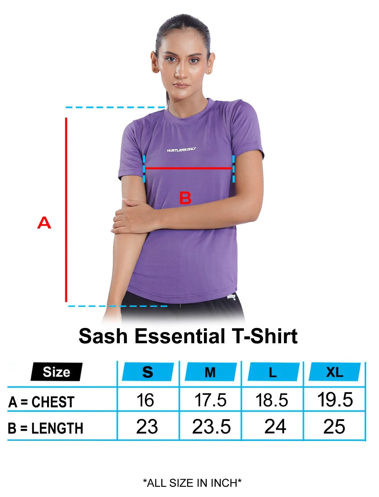 Sash Essential T-Shirt - Purple