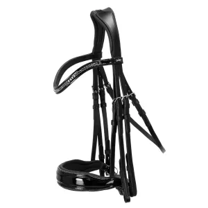 Schockemohle Milan Glam Double Black Patent & Silver Bridle