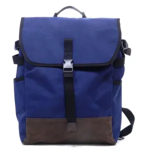 School backpack Belt navy Canvas color block I Pad laptop form L pockets Bag