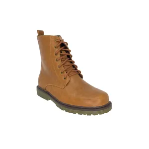 Scott Cognac Faux Leather Ankle Boots