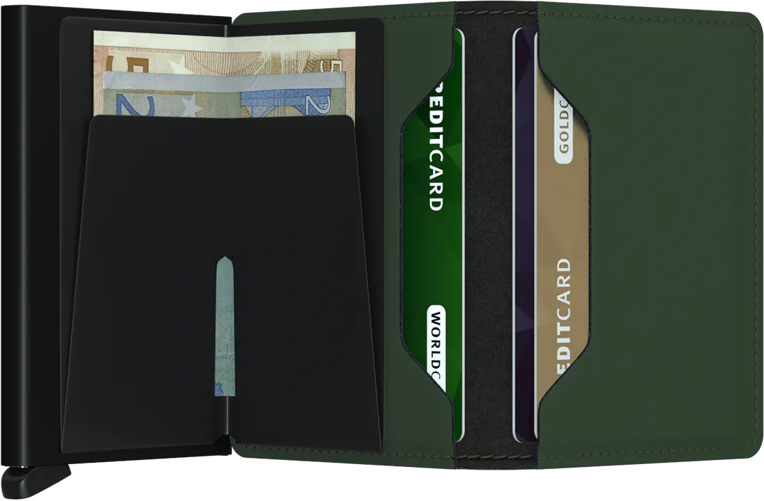 Secrid Slim Wallet - Matte Green / Black