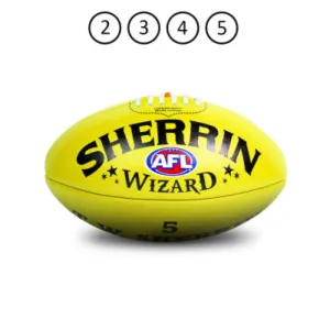 Sherrin Wizard Leather Football - Yellow