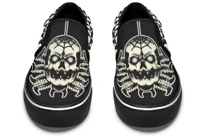 Skull Spider Slip On Shoes