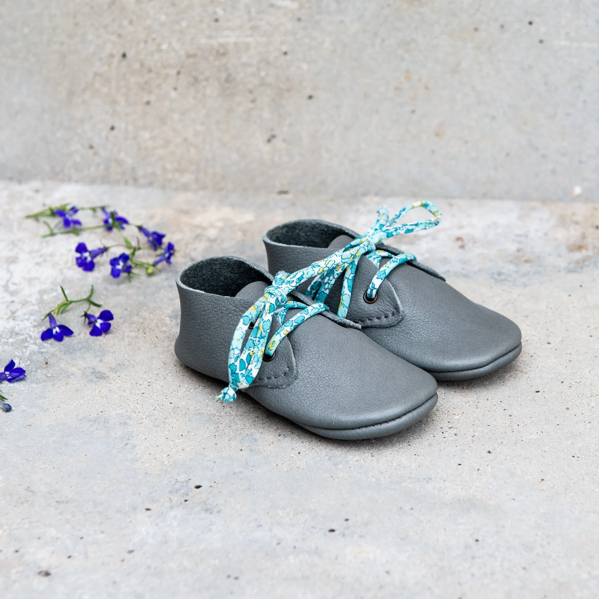 SLATE TRAVELLERS WITH LIBERTY PRINT LACES