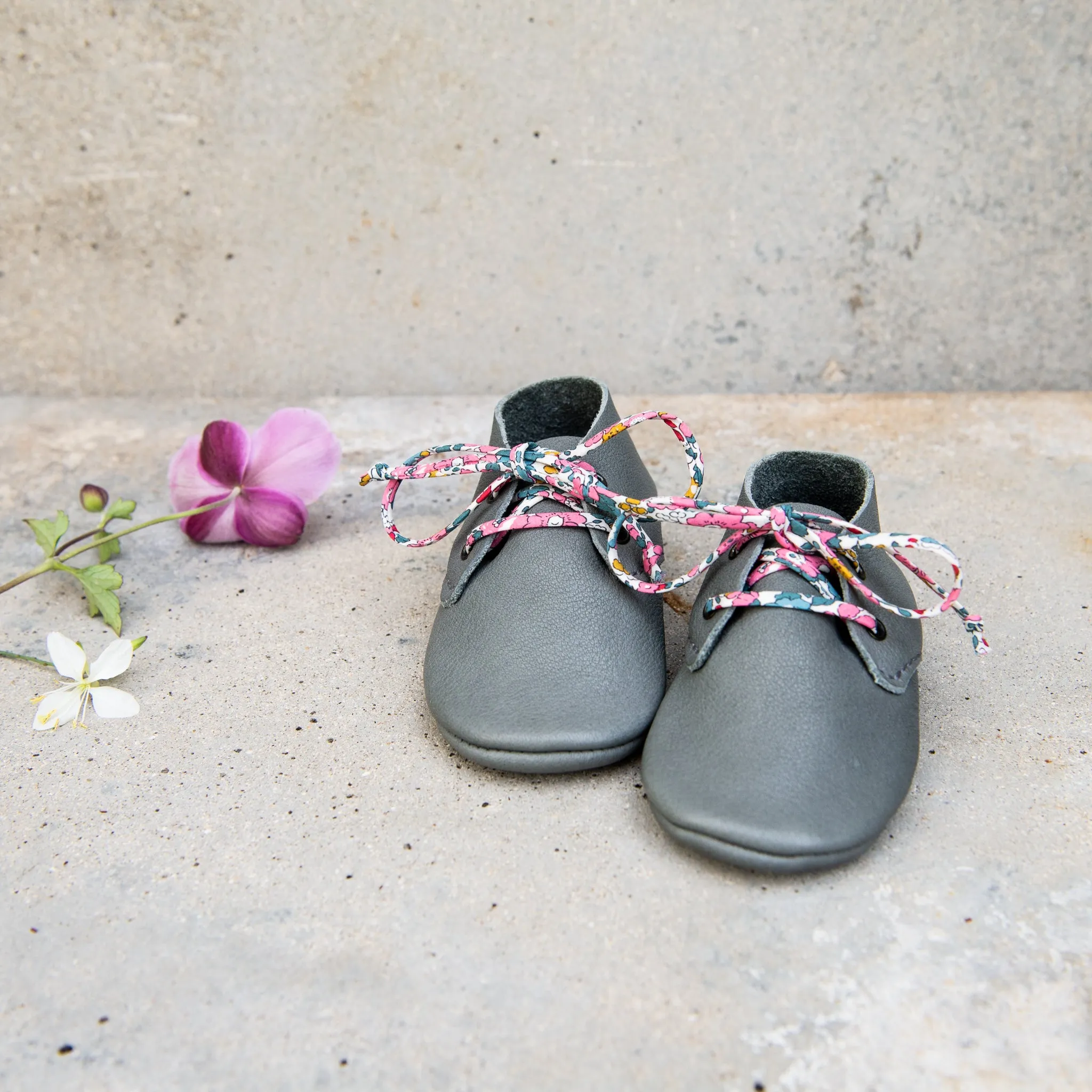 SLATE TRAVELLERS WITH LIBERTY PRINT LACES