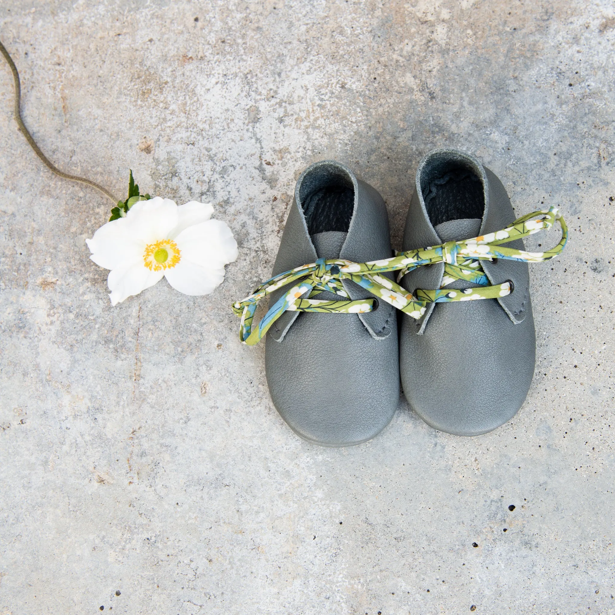 SLATE TRAVELLERS WITH LIBERTY PRINT LACES