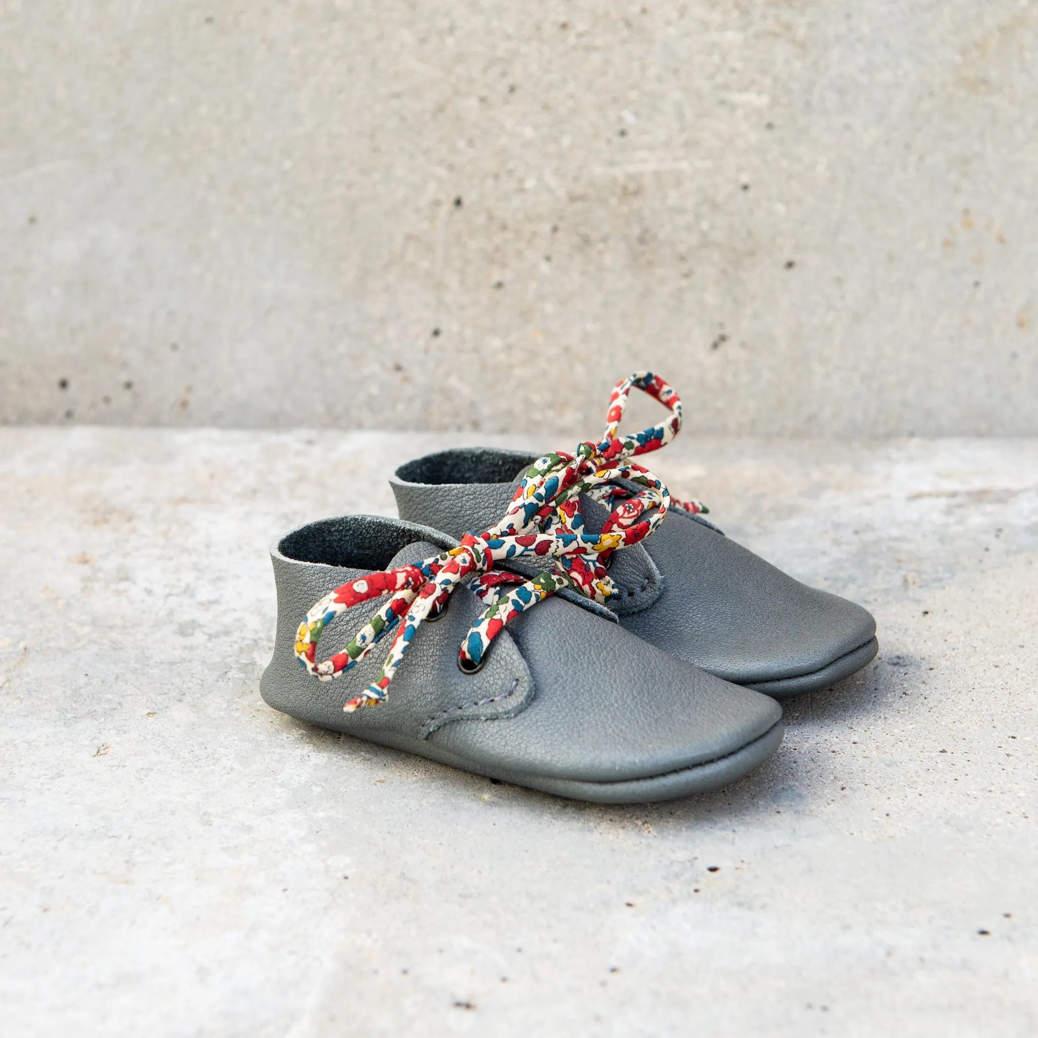 SLATE TRAVELLERS WITH LIBERTY PRINT LACES