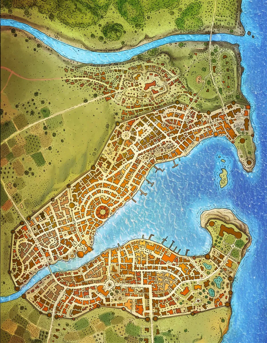 Slilgas City Fantasy Map