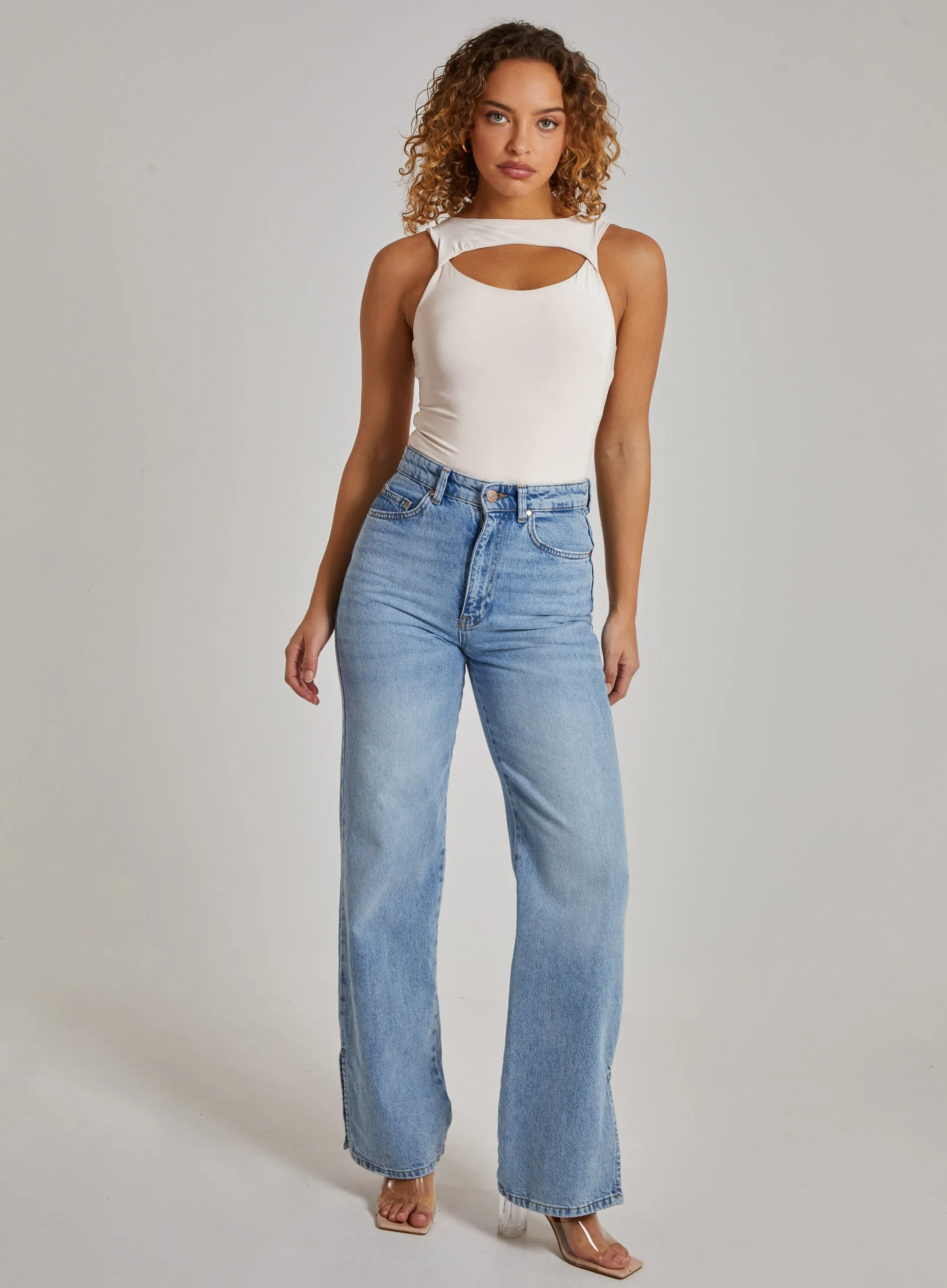 Slinky Sleeveless Letterbox Bodysuit