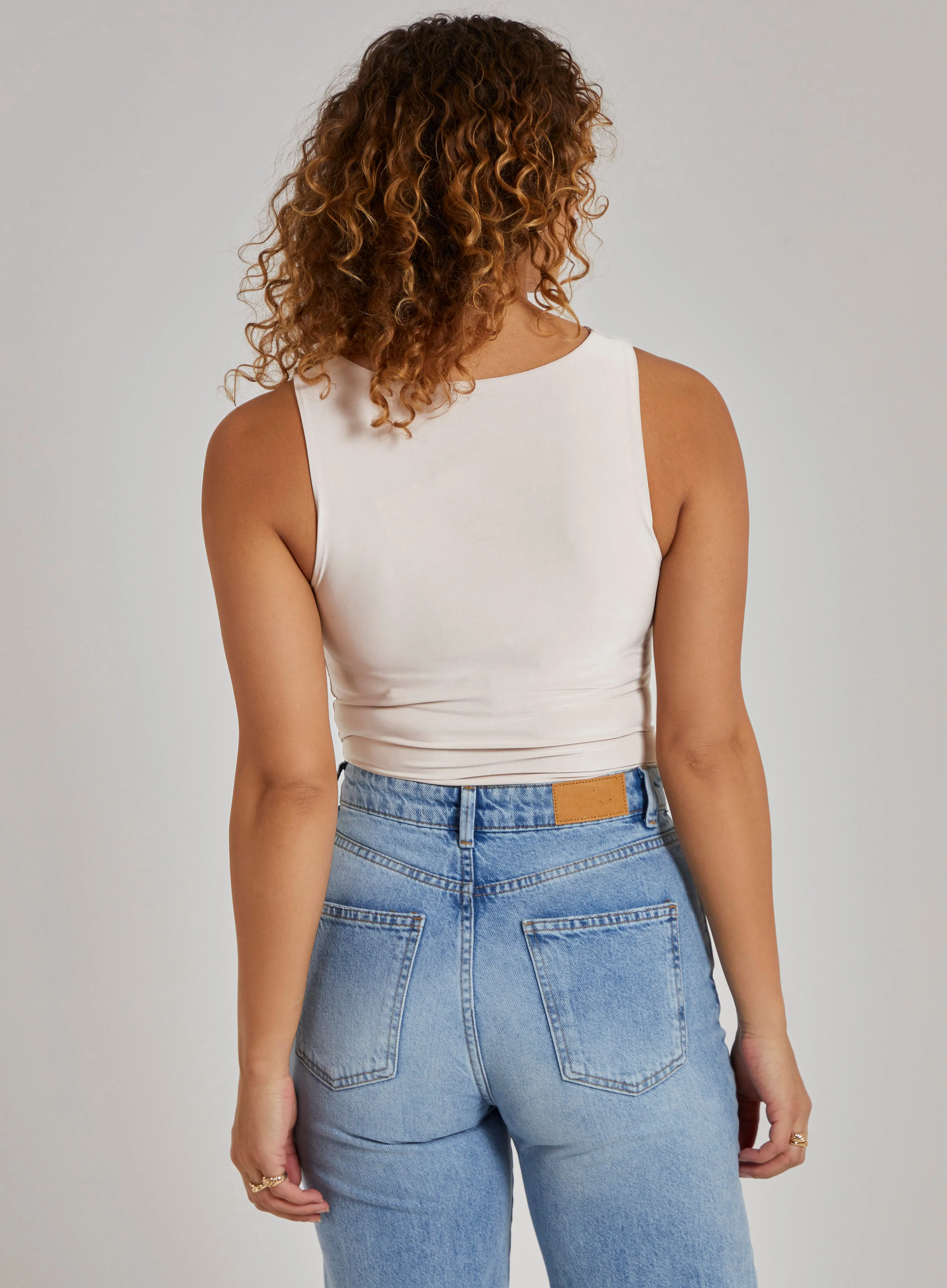 Slinky Sleeveless Letterbox Bodysuit