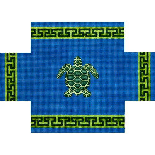 Snappy Turtle on Blue