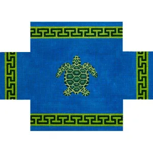 Snappy Turtle on Blue