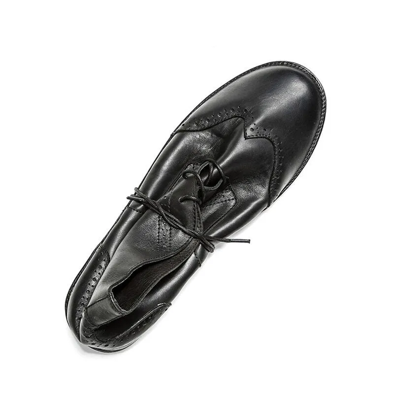 Soft Runway Popular Men Shoes Flats Lace Up High Top Tan Oxfords
