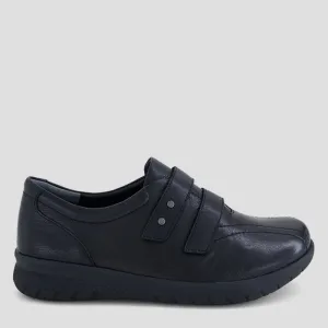 SONNYE XF - BLACK LEATHER-BLACK SOLE