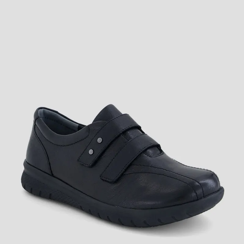 SONNYE XF - BLACK LEATHER-BLACK SOLE