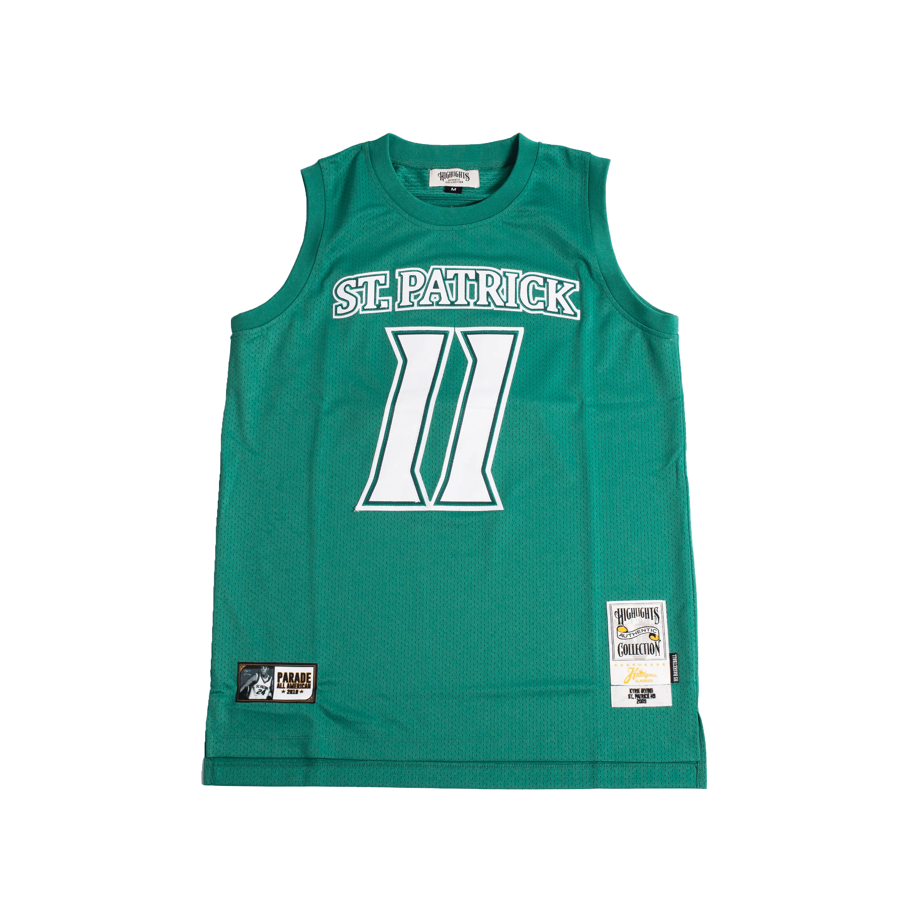 ST PATRICK KYRIE IRVING AUTHENTIC BASKETBALL JERSEY (GREEN)