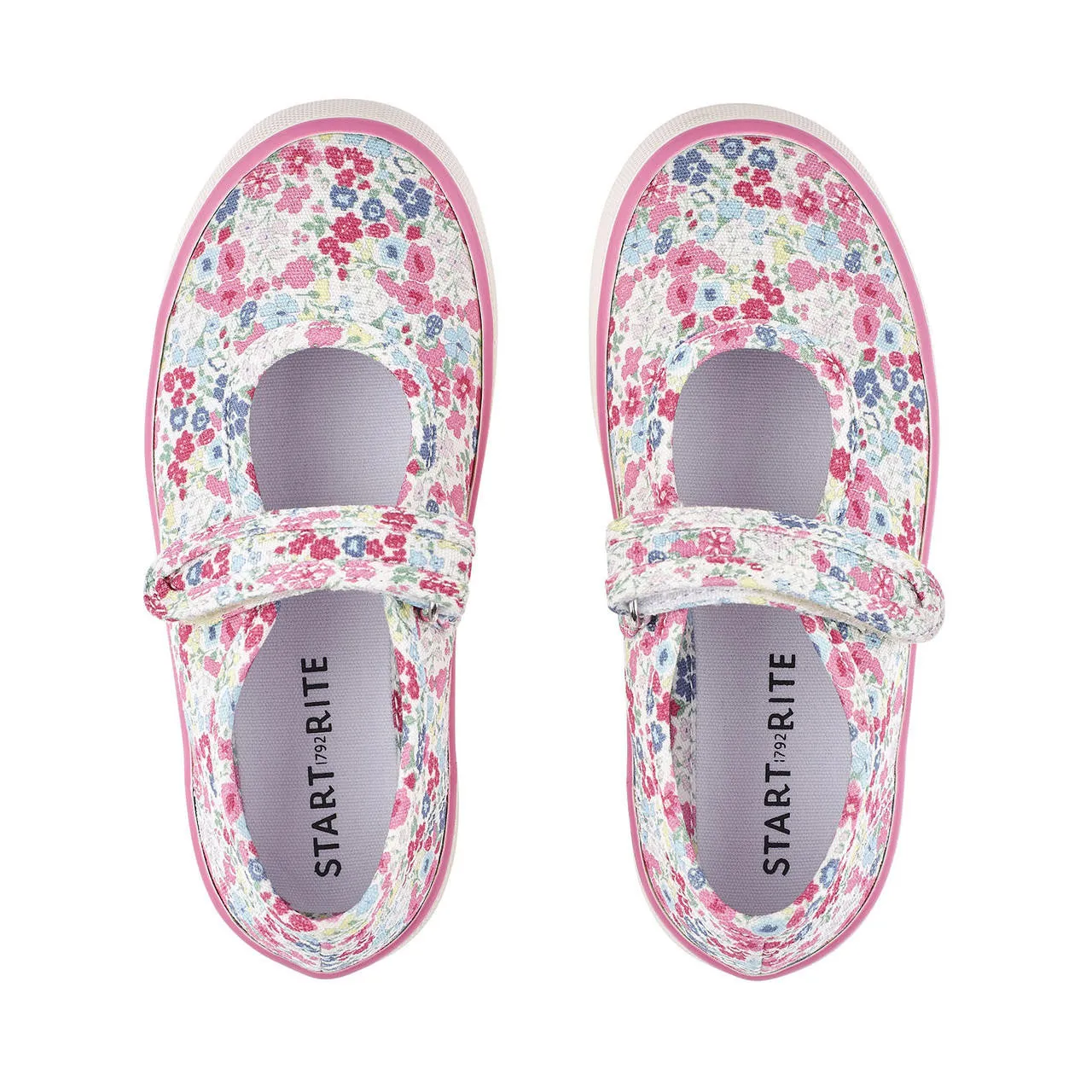 Start Rite Blossom - Pink Riptape Canvas Shoe