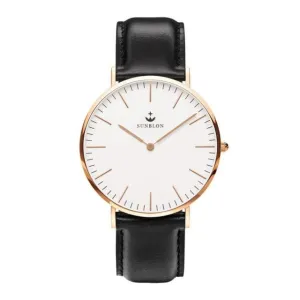 SUNBLON Men's Quartz Stainless Steel Dress Watch With Leather Band17sep19