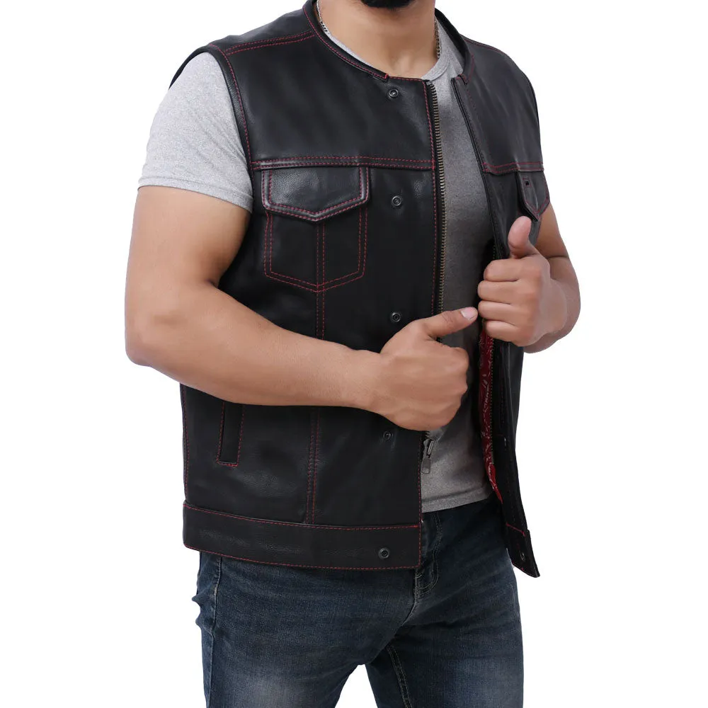 SUNRISE - Motorcycle Leather Vest