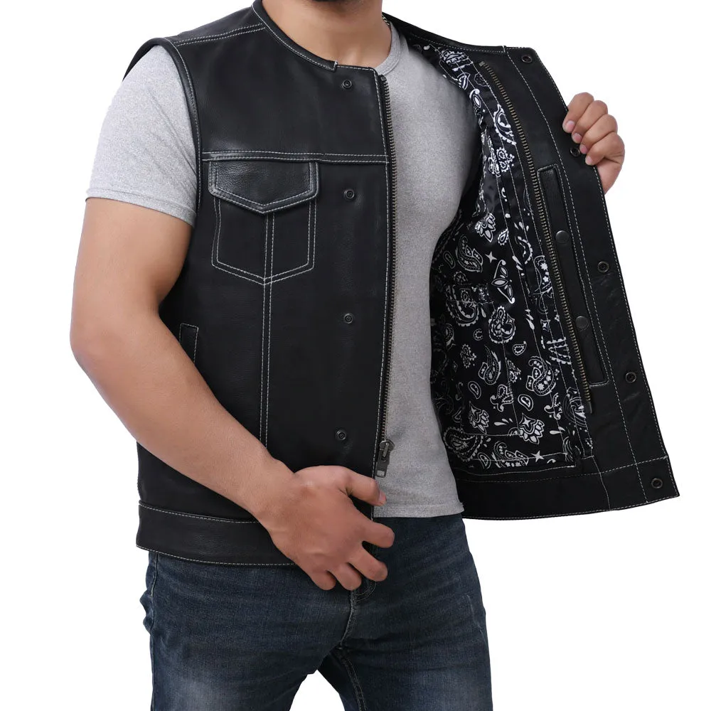 SUNRISE - Motorcycle Leather Vest