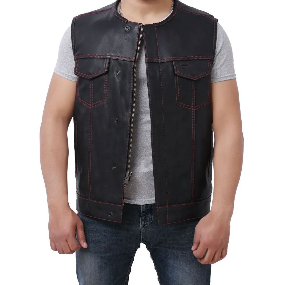 SUNRISE - Motorcycle Leather Vest