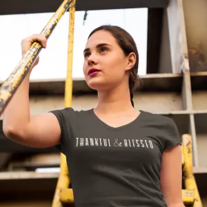 Thankful and Blessed Bella Canvas V-Neck Tee - Embrace Gratitude in Style