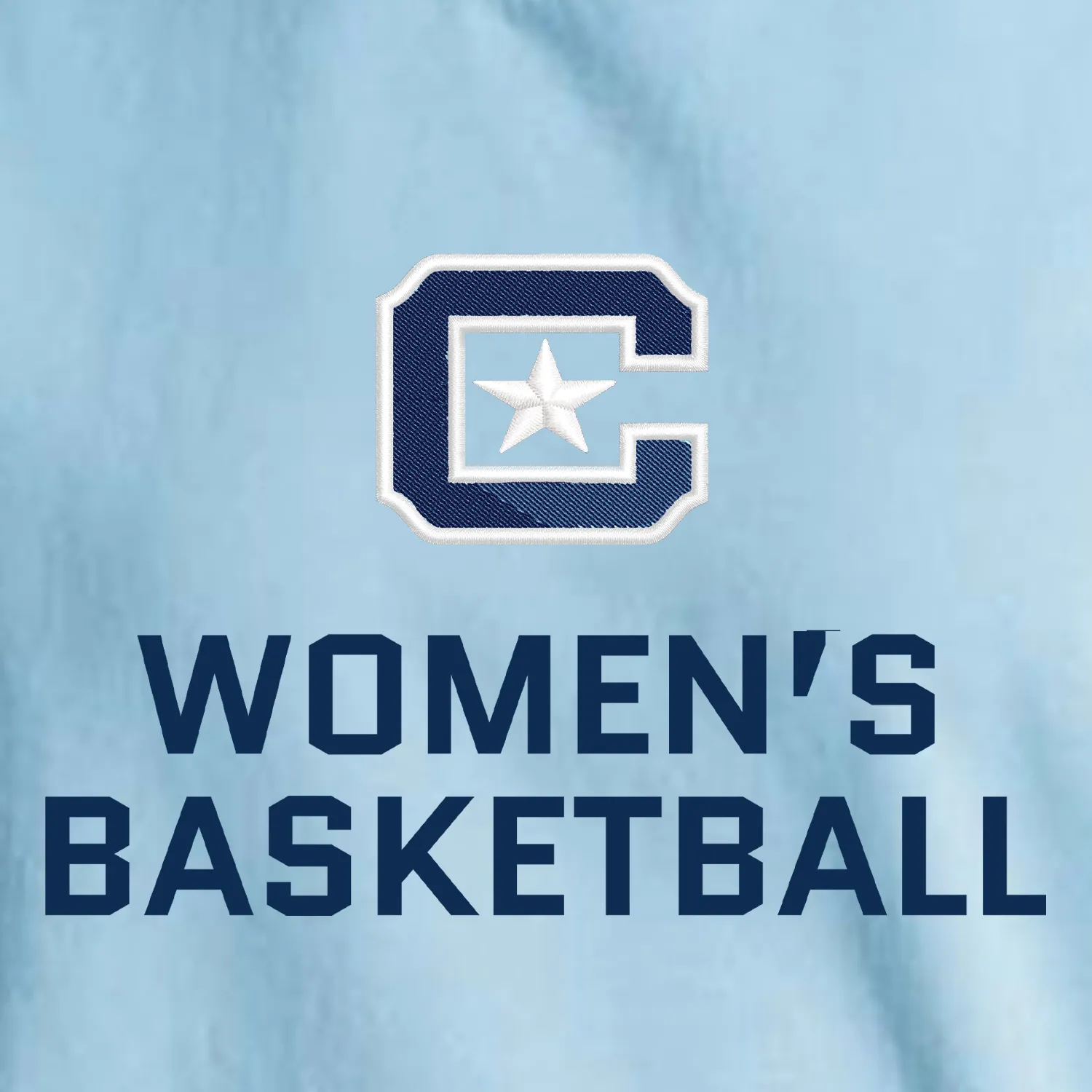 The Citadel Block C, Club Sports - Women's Basketball, Embroidered Comfort Colors ® Ring Spun Crewneck Sweatshirt