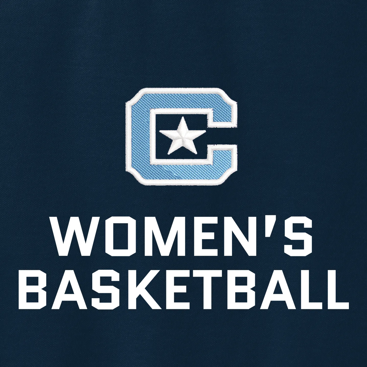 The Citadel Block C, Club Sports - Women's Basketball, Embroidered Comfort Colors ® Ring Spun Crewneck Sweatshirt