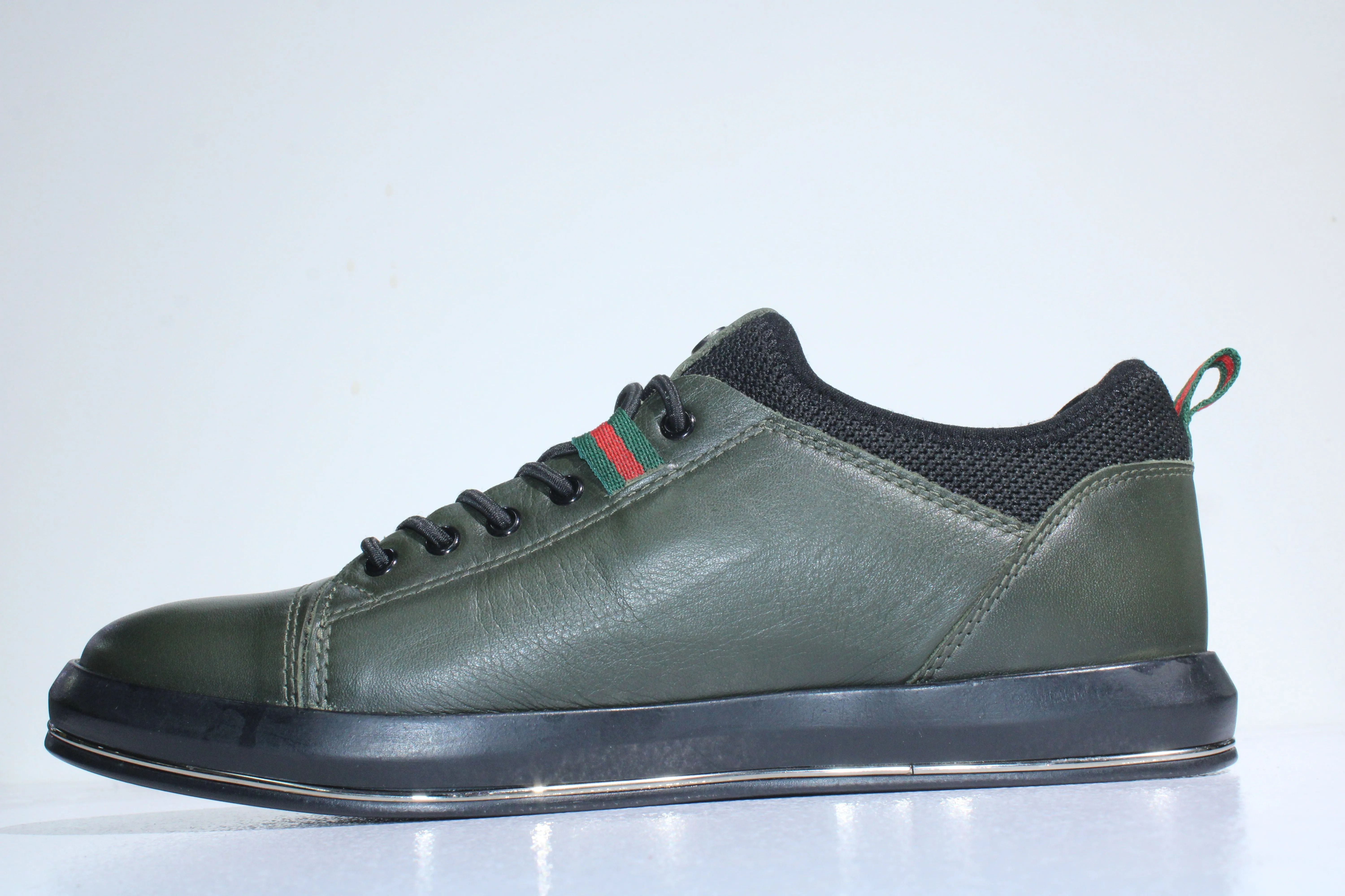 The Marcomen Casual Leather Shoes Green